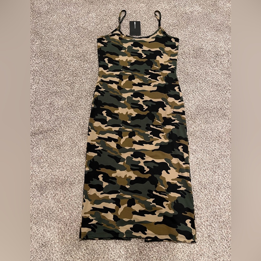 MIDI camo tank dress